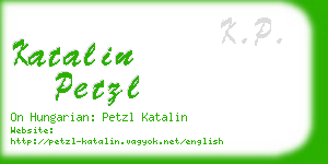 katalin petzl business card